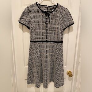 Karl Lagerfeld Chic Black and White Plaid Dress